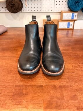 J. Crew Black Leather Goodyear welted Chelsea Boots